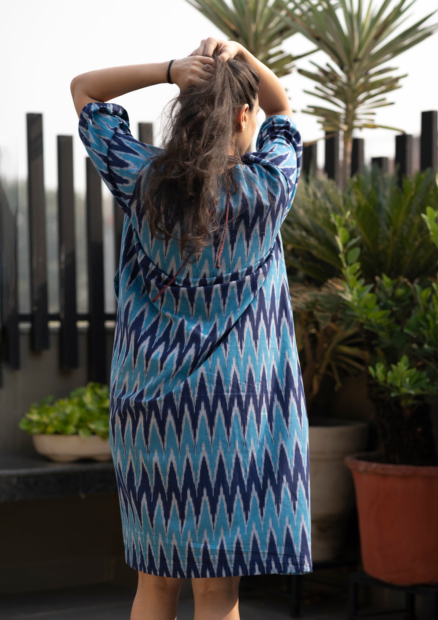 Ikat Shift dress Blue