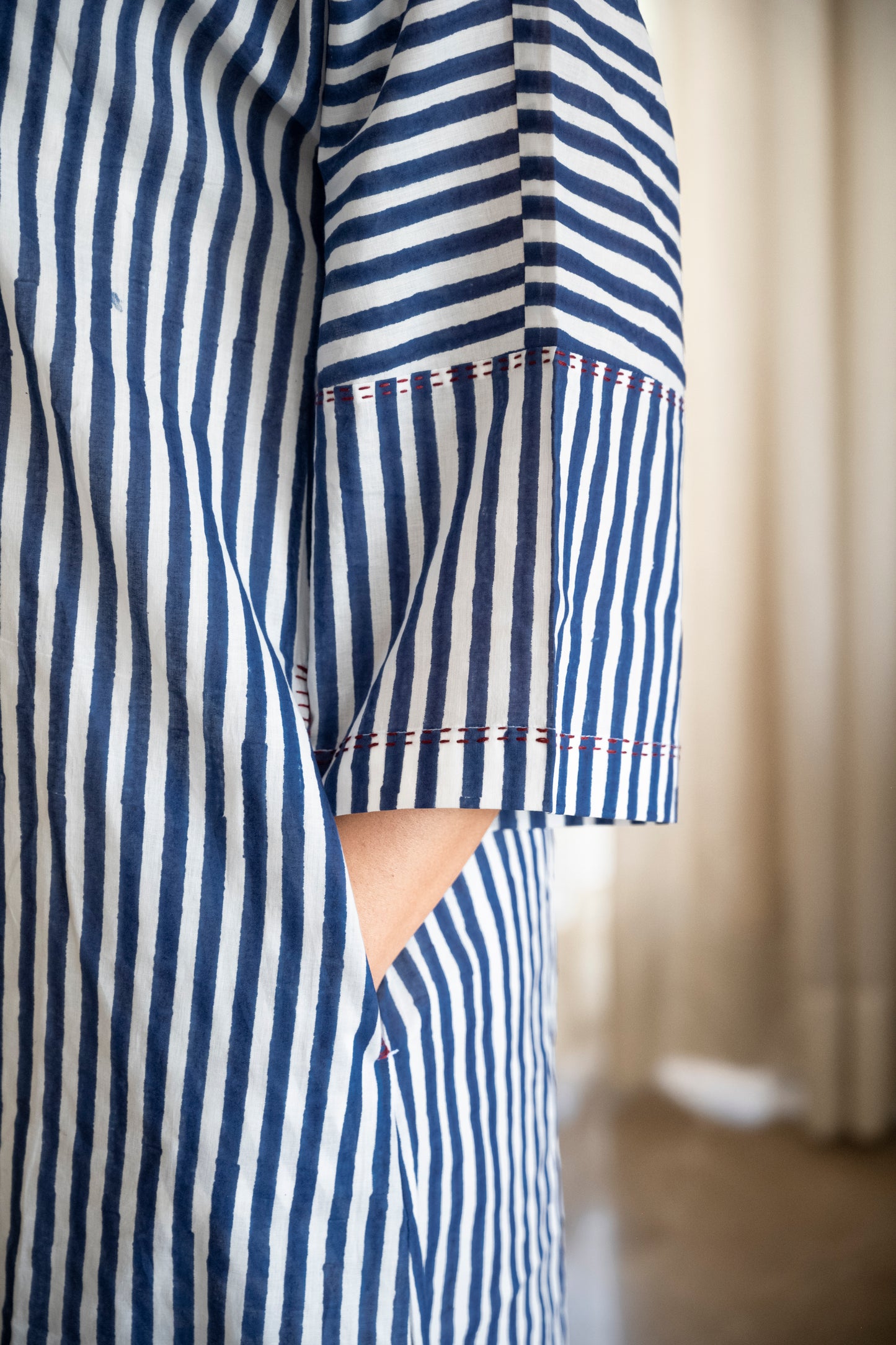 Blue Stripe Maxi Dress