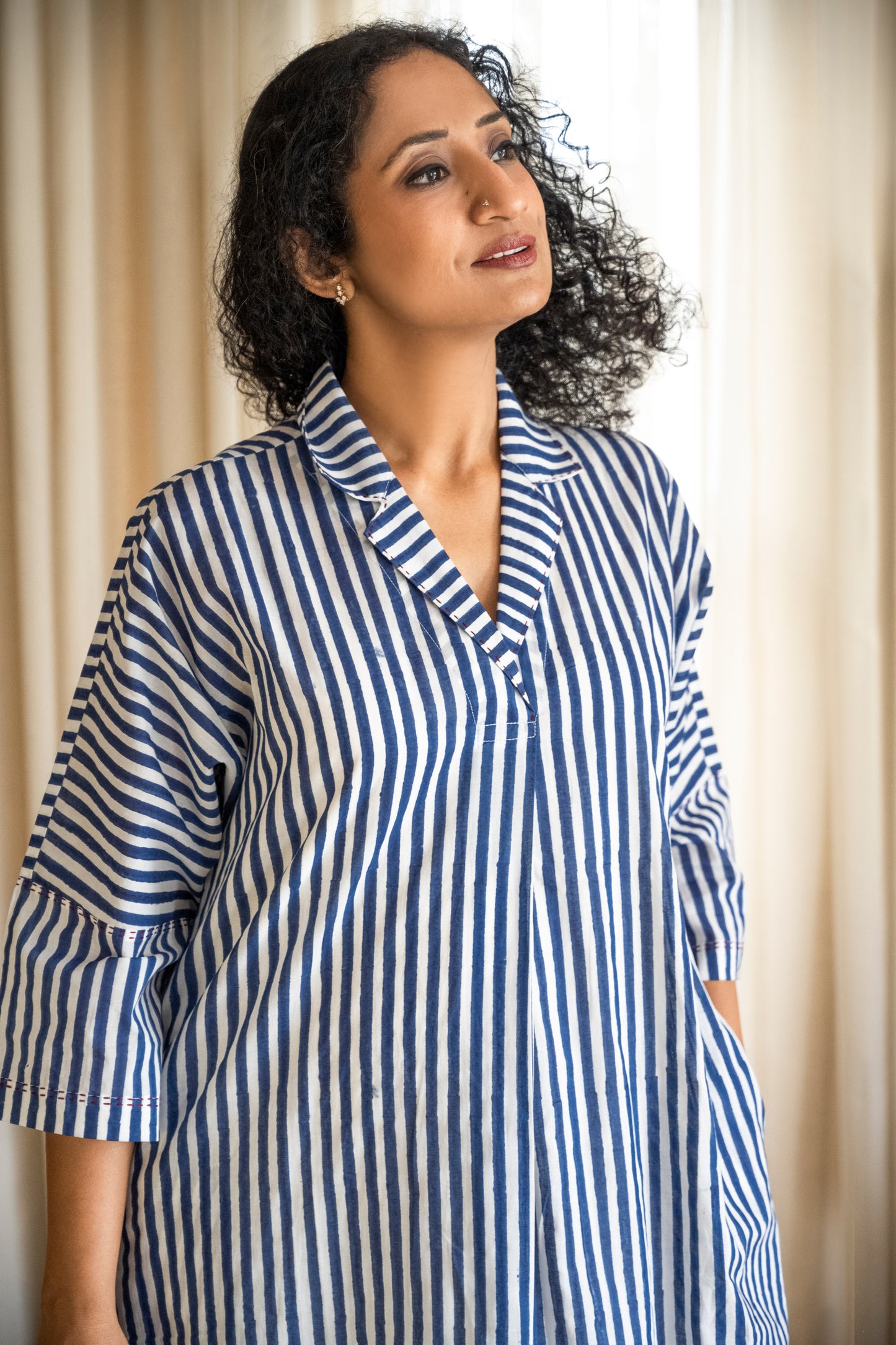 Blue Stripe Maxi Dress