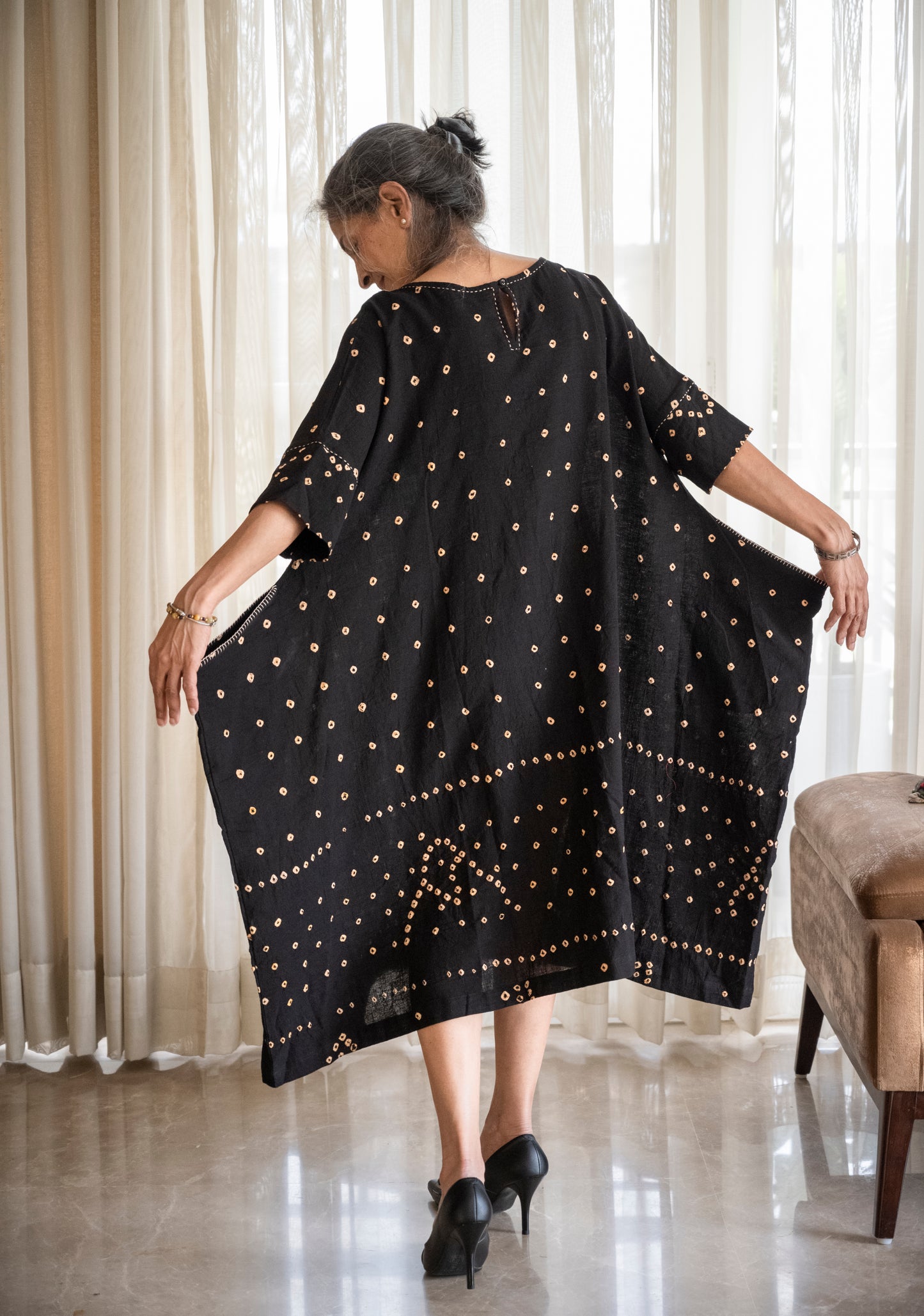 Bandhini Wing Dress Black