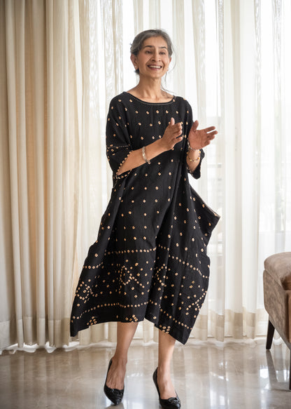 Bandhini Wing Dress Black