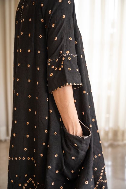 Bandhini Wing Dress Black