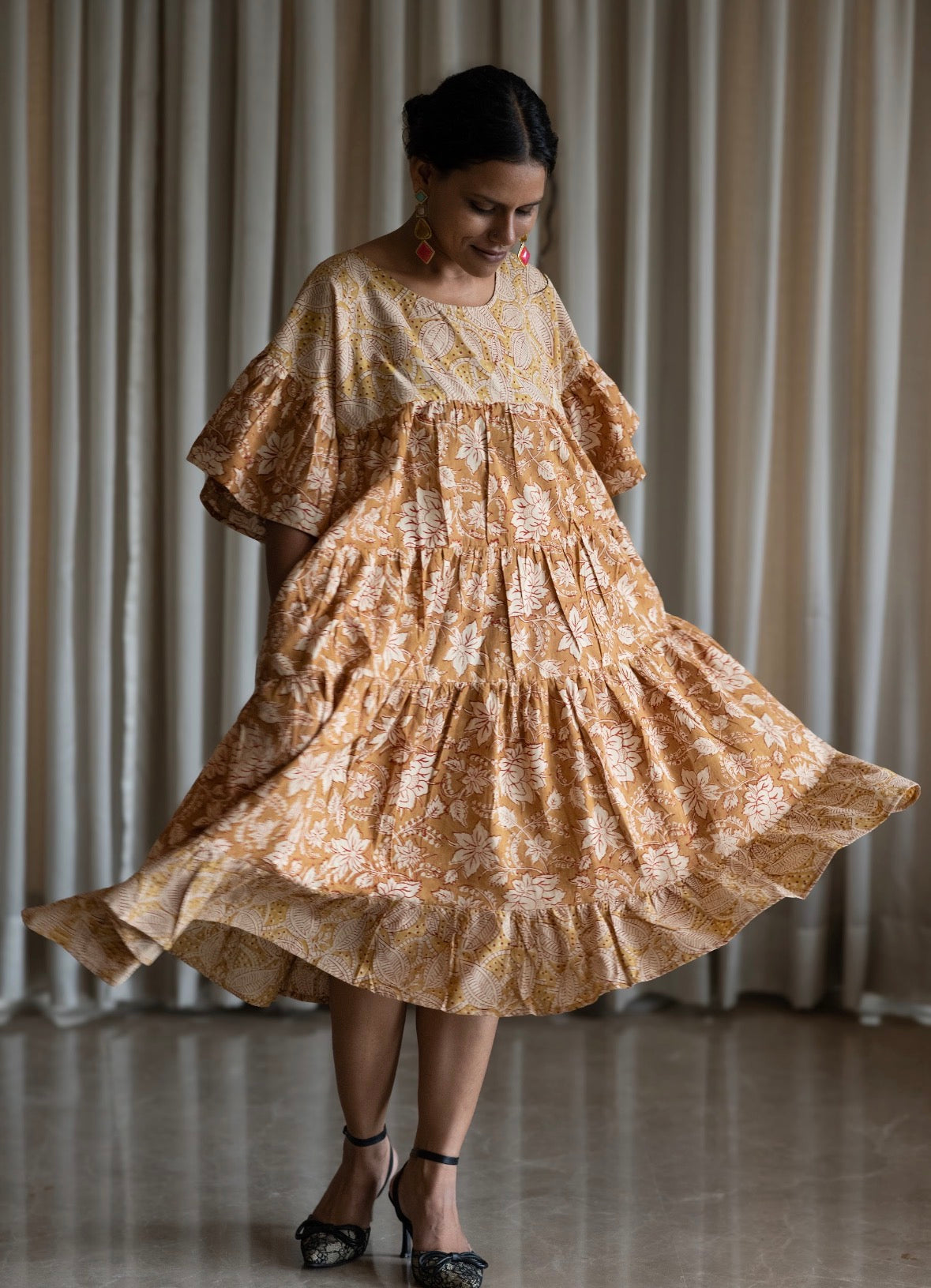 Block Print Tier Dresses